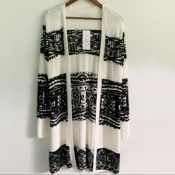 New Directions Aztec Open Front Cardigan Size Medium - Picture 2 of 8
